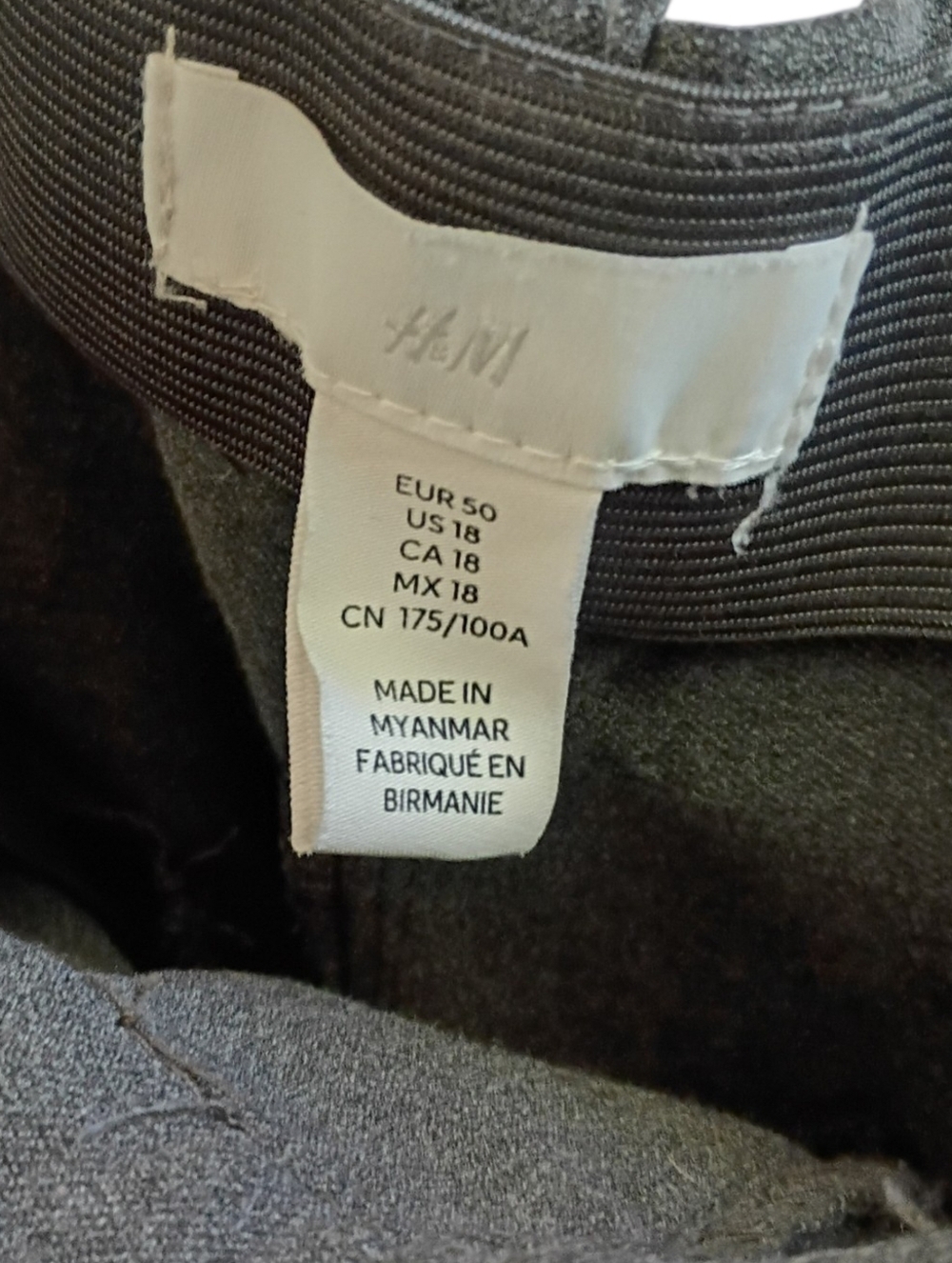 H&M Women's Gray Dress Pants Size 18 - Picture 2 of 3